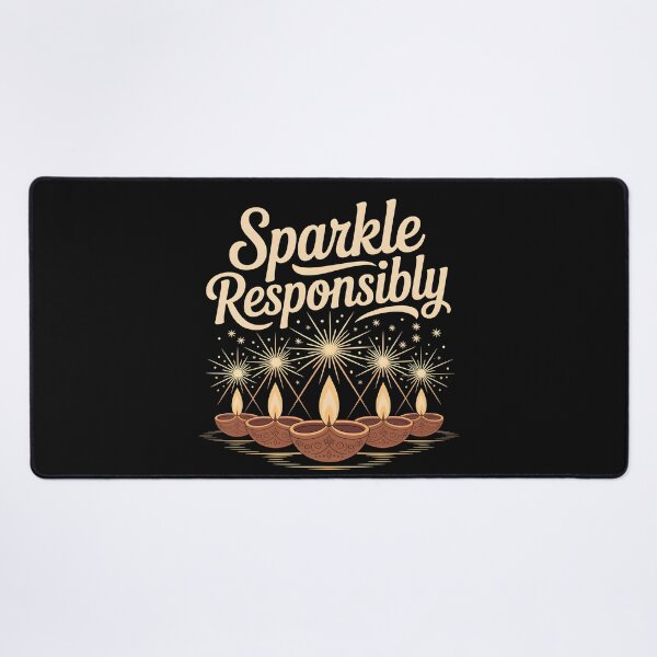 Item preview, Sparkle Responsibly – Diwali Safety Design designed and sold by Jollys-ArtShop.