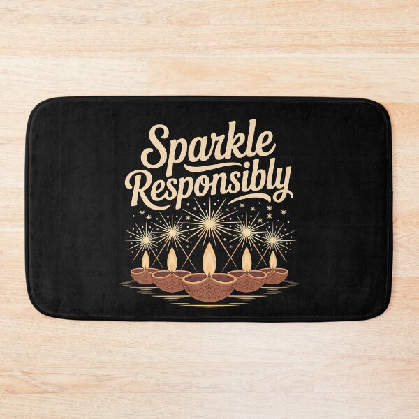 Item preview, Sparkle Responsibly – Diwali Safety Design designed and sold by Jollys-ArtShop.