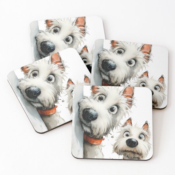 Item preview, Cute West Highland Terrier Dog Family ' Harris and Henry ' BY SHiRLeY MacARTHuR designed and sold by Shirley MacArthur Art.