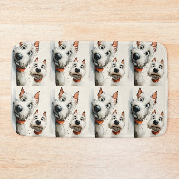 Item preview, Cute West Highland Terrier Dog Family ' Harris and Henry ' BY SHiRLeY MacARTHuR designed and sold by Shirley MacArthur Art.