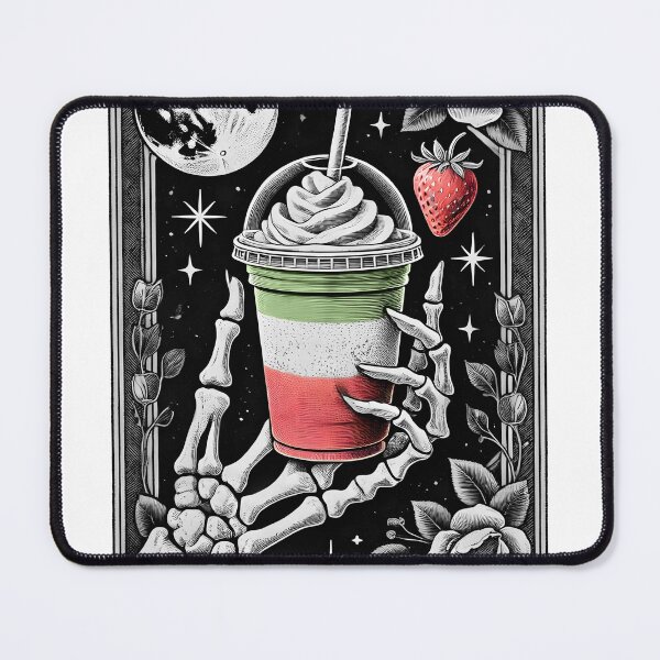 Item preview, The Strawberry Matcha Latte - Mystical Tarot Card designed and sold by MaPaWaClothing.