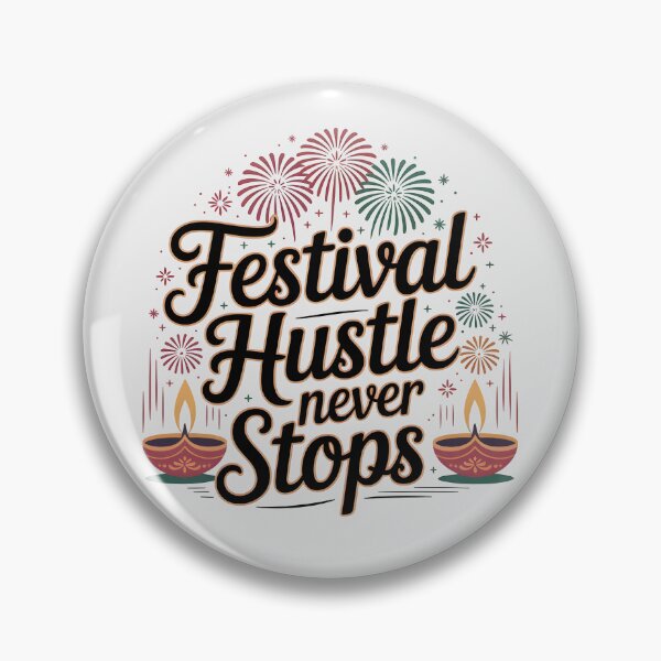 Item preview, Festival Hustle Never Stops – Diwali Celebration Design designed and sold by Jollys-ArtShop.
