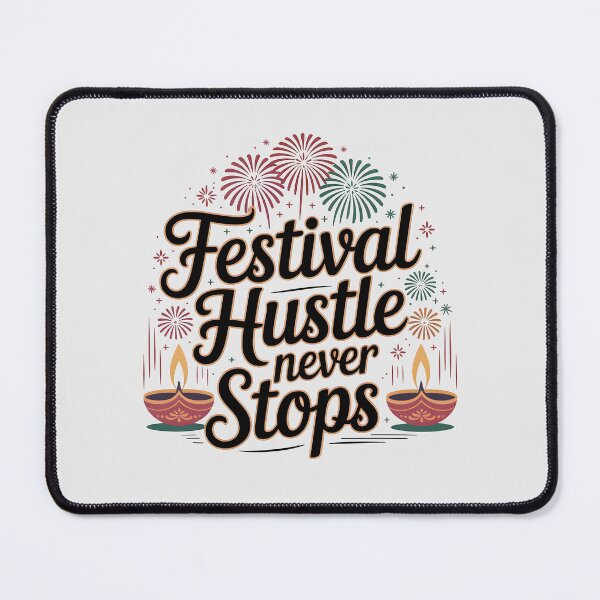 Item preview, Festival Hustle Never Stops – Diwali Celebration Design designed and sold by Jollys-ArtShop.