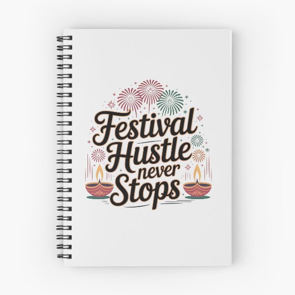 Item preview, Festival Hustle Never Stops – Diwali Celebration Design designed and sold by Jollys-ArtShop.