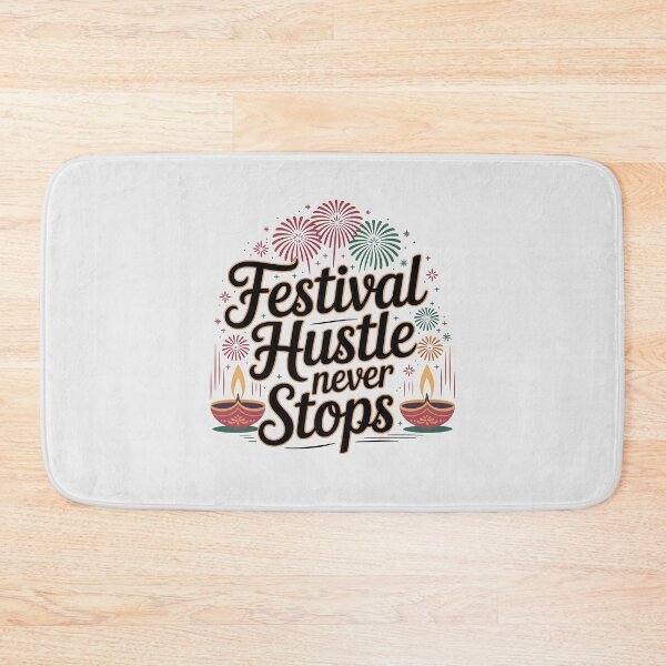 Item preview, Festival Hustle Never Stops – Diwali Celebration Design designed and sold by Jollys-ArtShop.