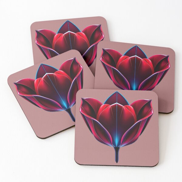 Item preview, Geometric Red Tulip Flower | Modern Polygonal Floral Art designed and sold by Naturalite19.