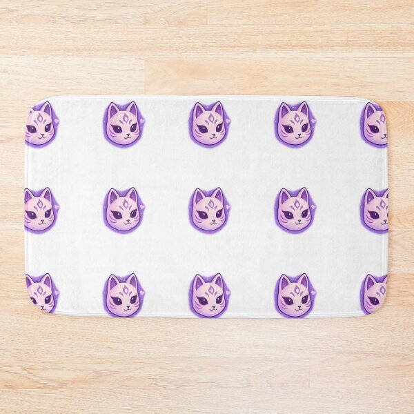 Item preview, Kawaii Sparkly Kitsune Mask – Purple Fox Mask with Cute Pink Heart designed and sold by OsasChild.