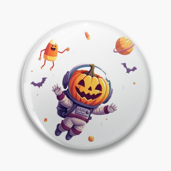 Item preview,  jack-o'-lantern astronaut floating in space designed and sold by HorizonStores.
