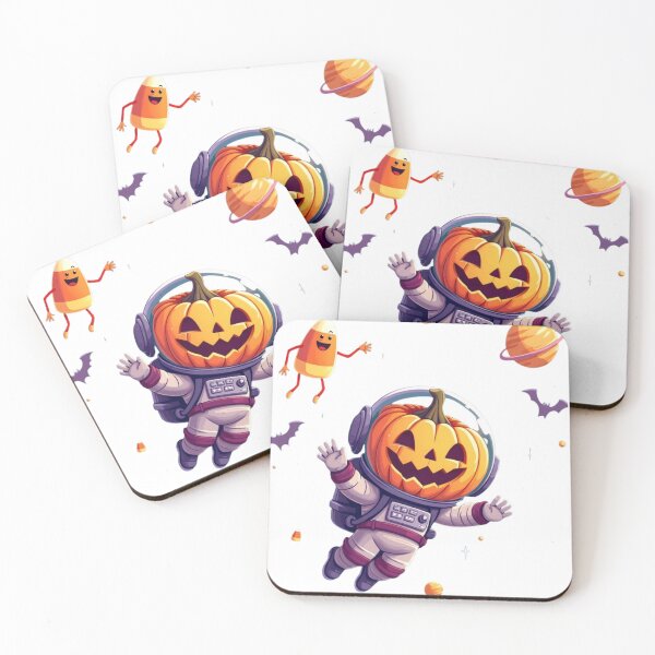 Item preview,  jack-o'-lantern astronaut floating in space designed and sold by HorizonStores.