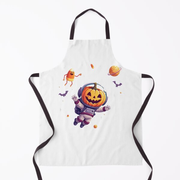 Item preview, jack-o'-lantern astronaut floating in space designed and sold by HorizonStores.