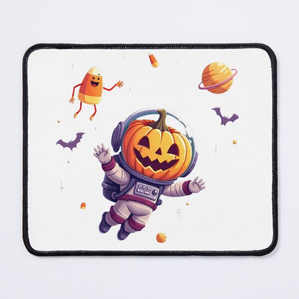 Item preview, jack-o'-lantern astronaut floating in space designed and sold by HorizonStores.