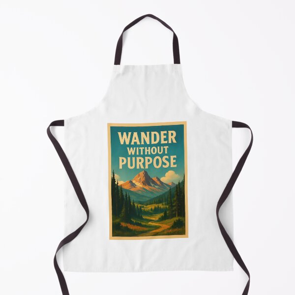 Item preview, Wander Without Purpose - Vintage Mountain Landscape Travel Poster designed and sold by SaadArtCo.