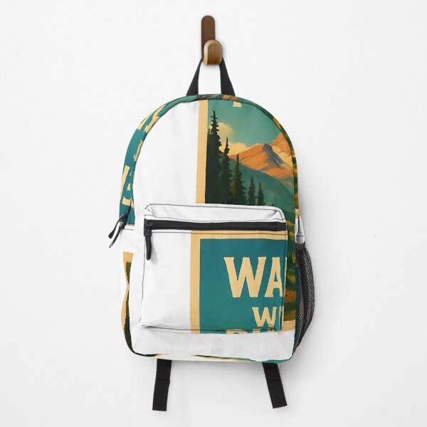 Item preview, Wander Without Purpose - Vintage Mountain Landscape Travel Poster designed and sold by SaadArtCo.