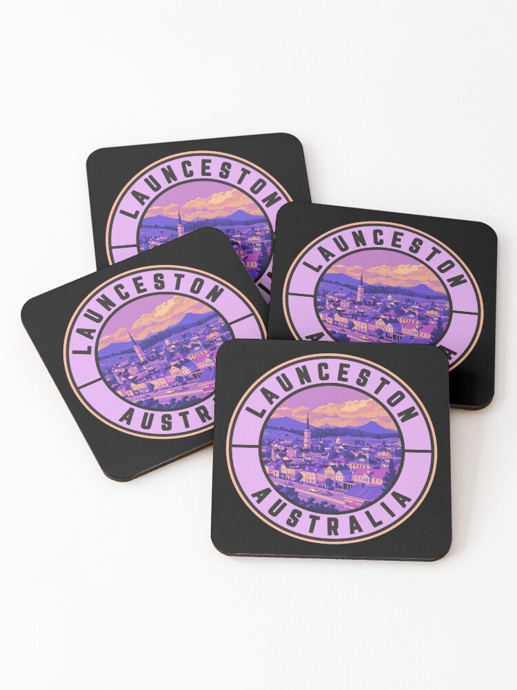 Thumbnail 1 of 5, Coasters (Set of 4), Launceston Australia designed and sold by aussieexplore.