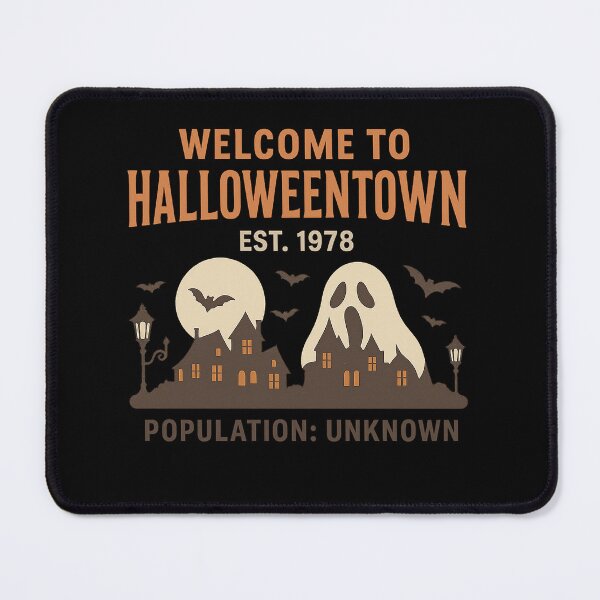 Item preview, Welcome to Halloweentown – Population Unknown Vintage Horror Design designed and sold by AddictiveDesign.