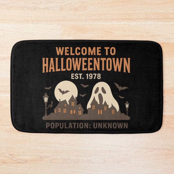 Item preview, Welcome to Halloweentown – Population Unknown Vintage Horror Design designed and sold by AddictiveDesign.