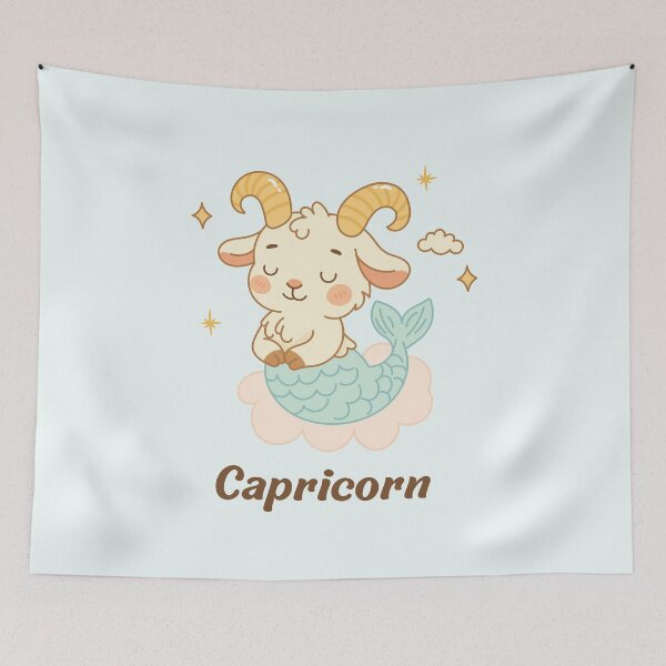 Item preview, Kawaii Capricorn zodiac sign  designed and sold by FatBirdie.