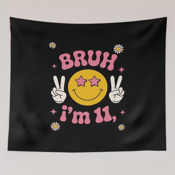 Item preview, Groovy 11th Birthday Girls Boys 11 Years Old Bruh I'm 11 5  designed and sold by MathisBellanger.
