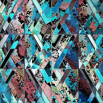 Artwork thumbnail, Colorful Geometric Abstract Pattern by Phil Perkins