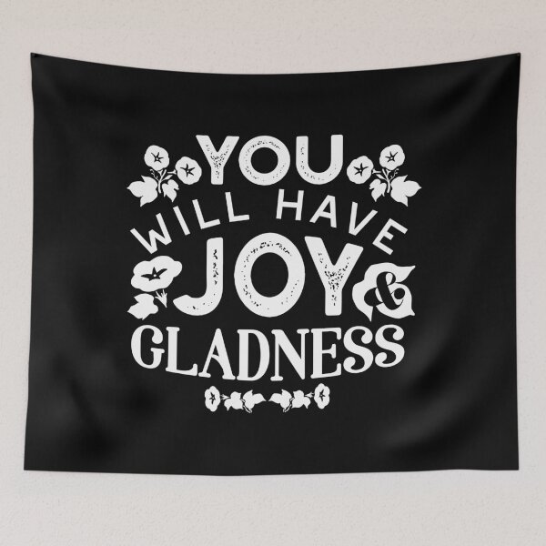 Item preview, Faith and Happiness – Joy and Gladness Encouraging Bible Verse designed and sold by FlinArt.