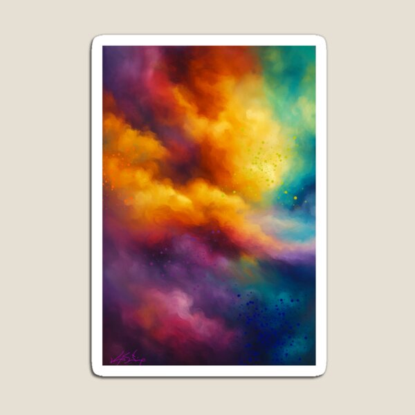 Item preview, Paisaje de nubes abstracto, vívido y colorido designed and sold by Joey Santiago.