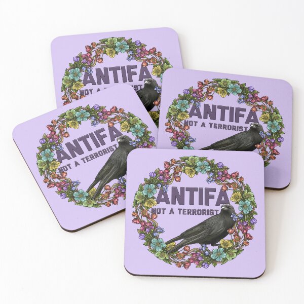 Item preview, Copy of AntiFa Wreath Rainbow Not A Terrorist designed and sold by Art by Veya.