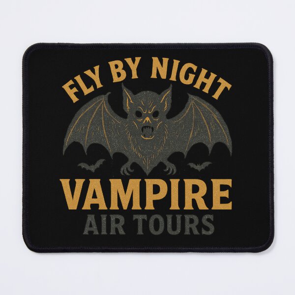 Item preview, Fly By Night Vampire Air Tours – Retro Gothic Bat Design designed and sold by AddictiveDesign.