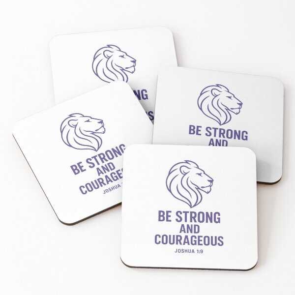 Item preview, Lion of Courage T-Shirt - "Be Strong and Courageous" Joshua 1:9 designed and sold by Glyph Lab.