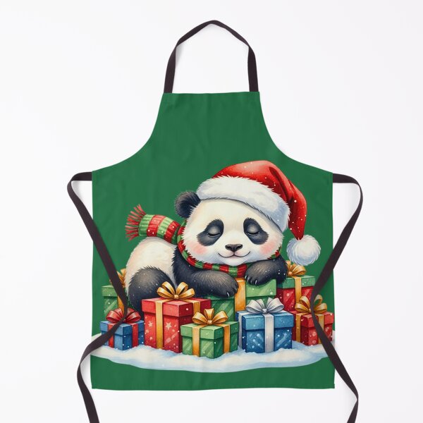 Item preview, Sleeping Christmas Panda | Cozy Bear Dreaming on a Pile of Gifts designed and sold by E-SarnEdge.