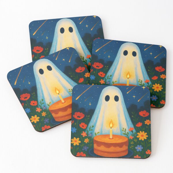 Item preview, Celestial Birthday Ghost – Meteor Shower and Summer Blooms designed and sold by EmeraldeaArt.