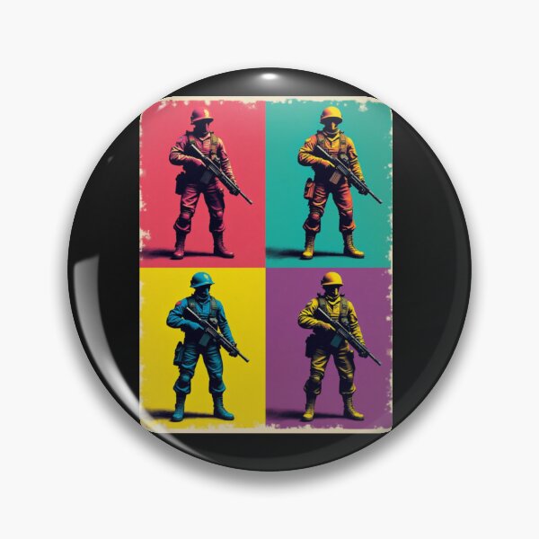 Item preview, Pop Art Toy Soldier Quartet – Vibrant Retro Toy Wall Art designed and sold by DavisDesigns79.