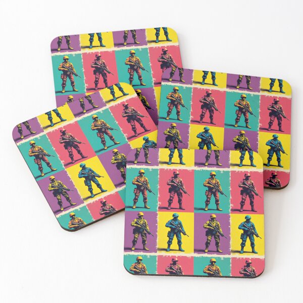 Item preview, Pop Art Toy Soldier Quartet – Vibrant Retro Toy Wall Art designed and sold by DavisDesigns79.