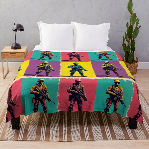 Item preview, Pop Art Toy Soldier Quartet – Vibrant Retro Toy Wall Art designed and sold by DavisDesigns79.