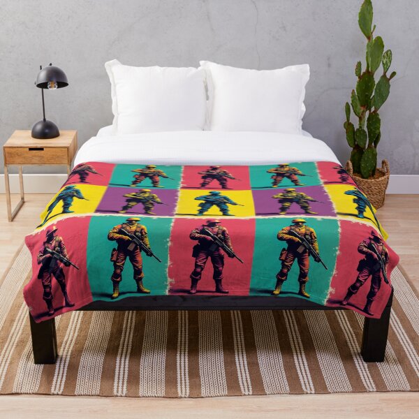 Item preview, Cuarteto de soldados de juguete de arte pop: vibrante arte mural de juguetes retro designed and sold by DavisDesigns79.