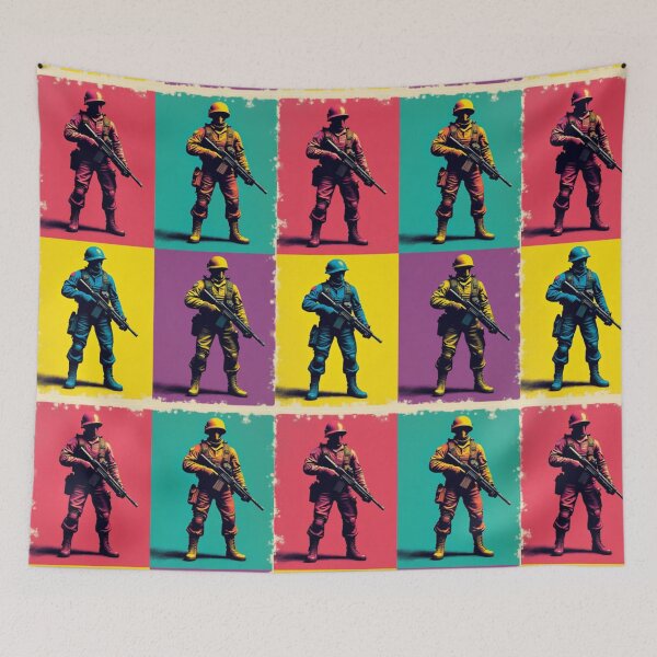 Item preview, Pop Art Toy Soldier Quartet – Vibrant Retro Toy Wall Art designed and sold by DavisDesigns79.