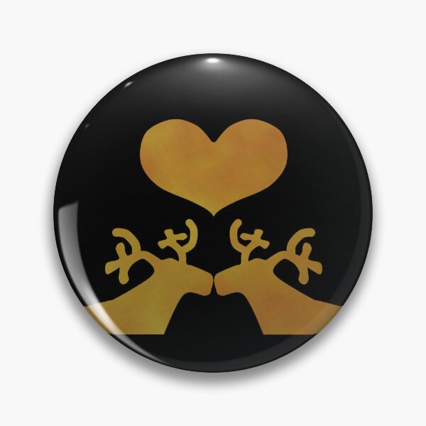 Item preview, Golden Reindeer couple on black - Calm, Sensory-Friendly designed and sold by CreaTwinkles.