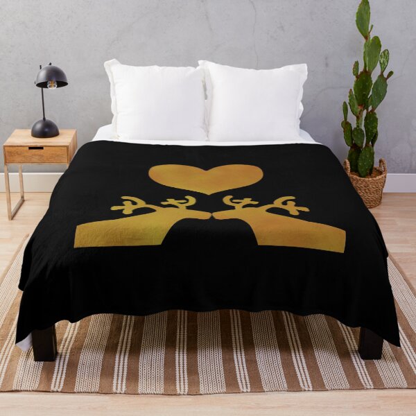 Item preview, Golden Reindeer couple on black - Calm, Sensory-Friendly designed and sold by CreaTwinkles.
