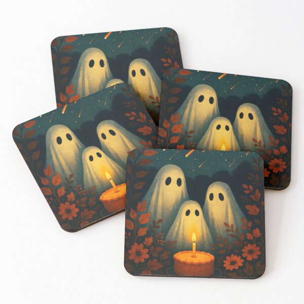Item preview, Autumn Ghost Birthday – Meteor Shower Celebration Among Fall Florals designed and sold by EmeraldeaArt.