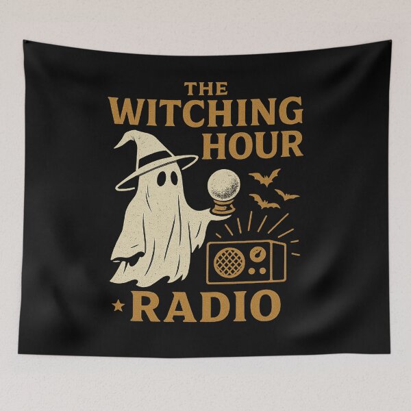 Item preview, The Witching Hour Radio – Vintage Ghost and Crystal Ball Design designed and sold by AddictiveDesign.