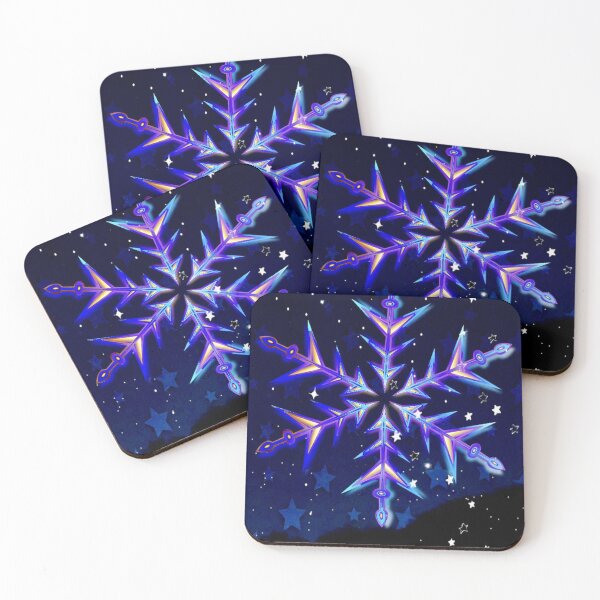 Item preview, A shining snow crystal in a starry winter night designed and sold by AnnabellaRh.