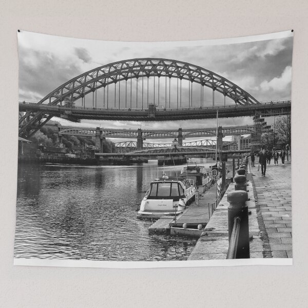 Item preview, Tyne Bridges Cityscape Black and White designed and sold by Violaman.