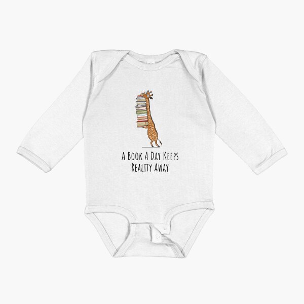 Item preview, Funny Giraffe Holding a Stack of Books -  A Book A Day Keeps Reality Away - Book Lover Shirt, Phone Cases And Other Gift designed and sold by MemWear.