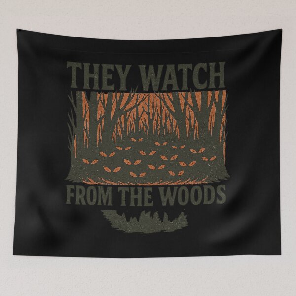 Item preview, They Watch From The Woods – Vintage Horror Forest Design designed and sold by AddictiveDesign.