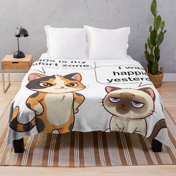 Item preview, Chibi Cat Couple – Calico & Siamese Pose Together designed and sold by meesub.