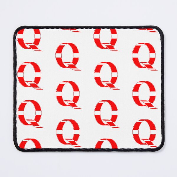 Item preview, Letter Q – Retro Red Ribbon Monogram Calligraphy designed and sold by uncoXab.