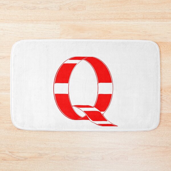 Item preview, Letter Q – Retro Red Ribbon Monogram Calligraphy designed and sold by uncoXab.