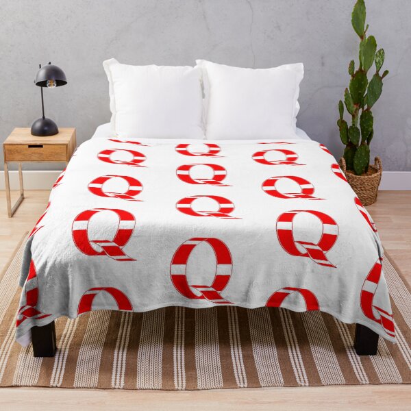 Item preview, Letter Q – Retro Red Ribbon Monogram Calligraphy designed and sold by uncoXab.