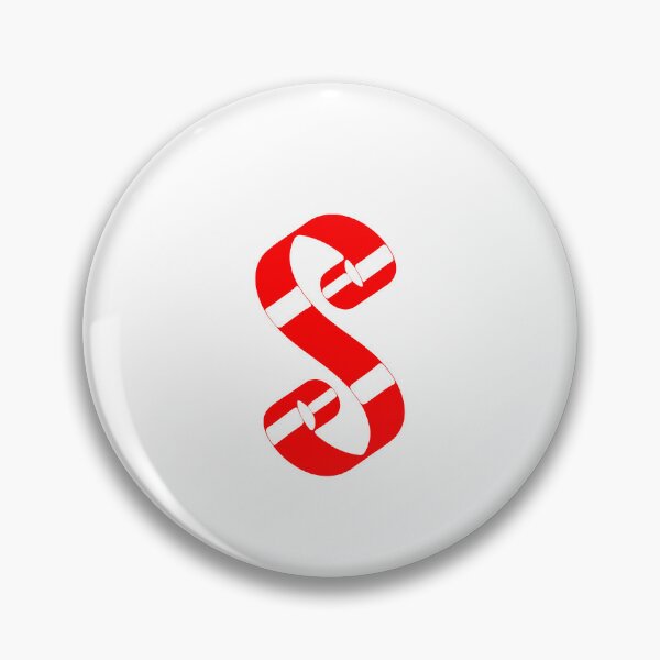 Item preview, Letter S – Retro Red Ribbon Monogram Calligraphy designed and sold by uncoXab.
