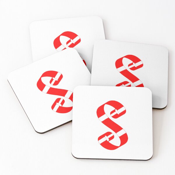 Item preview, Letter S – Retro Red Ribbon Monogram Calligraphy designed and sold by uncoXab.