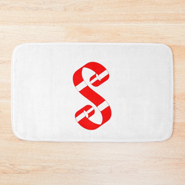 Item preview, Letter S – Retro Red Ribbon Monogram Calligraphy designed and sold by uncoXab.